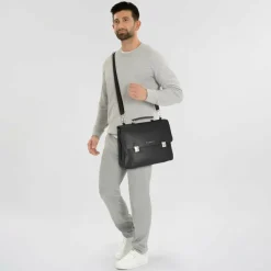 bugatti Valencia Aktentaschen Messenger Leder 40 cm Laptopfach