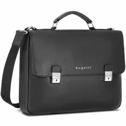 bugatti Laptoptaschen|Aktentaschen<Valencia Aktentasche RFID Leder 40 cm Laptopfach black