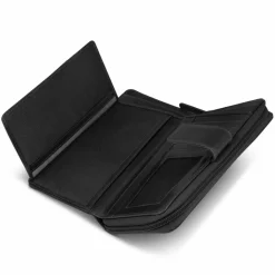 bugatti Damengeldbörsen Hochformat<Valencia Geldbörse RFID Schutz Leder 10 cm black