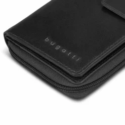 bugatti Damengeldbörsen Hochformat<Valencia Geldbörse RFID Schutz Leder 10 cm black