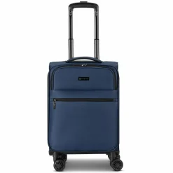 Outlet bugatti Valencia Soft 4 Rollen Kabinentrolley S 55 cm mit Dehnfalte navy