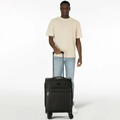 bugatti Weichgepäck Kabinengepäck|4-Rollen Kabinentrolleys<Valencia Soft 4 Rollen Kabinentrolley S 55 cm mit Dehnfalte black