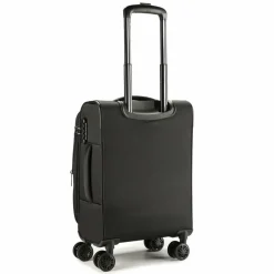 bugatti Weichgepäck Kabinengepäck|4-Rollen Kabinentrolleys<Valencia Soft 4 Rollen Kabinentrolley S 55 cm mit Dehnfalte black