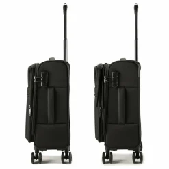 bugatti Weichgepäck Kabinengepäck|4-Rollen Kabinentrolleys<Valencia Soft 4 Rollen Kabinentrolley S 55 cm mit Dehnfalte black