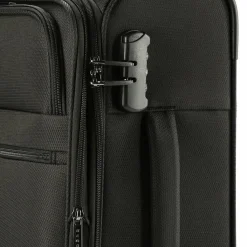 bugatti Weichgepäck Kabinengepäck|4-Rollen Kabinentrolleys<Valencia Soft 4 Rollen Kabinentrolley S 55 cm mit Dehnfalte black