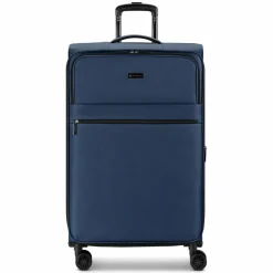 bugatti Weichgepäck|4-Rollen Koffer<Valencia Soft 4 Rollen Trolley L 75 cm mit Dehnfalte navy