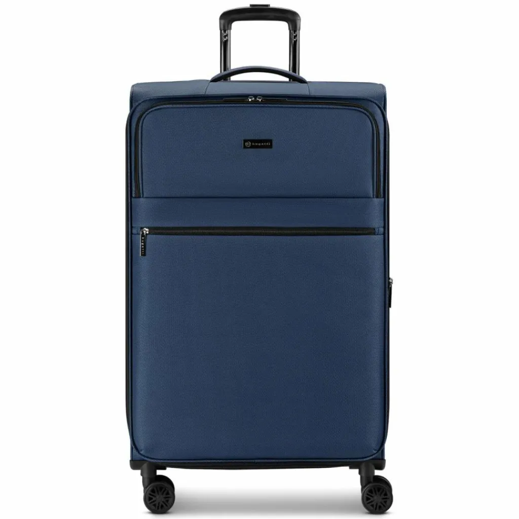 bugatti Weichgepäck|4-Rollen Koffer<Valencia Soft 4 Rollen Trolley L 75 cm mit Dehnfalte navy