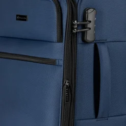 bugatti Weichgepäck|4-Rollen Koffer<Valencia Soft 4 Rollen Trolley L 75 cm mit Dehnfalte navy