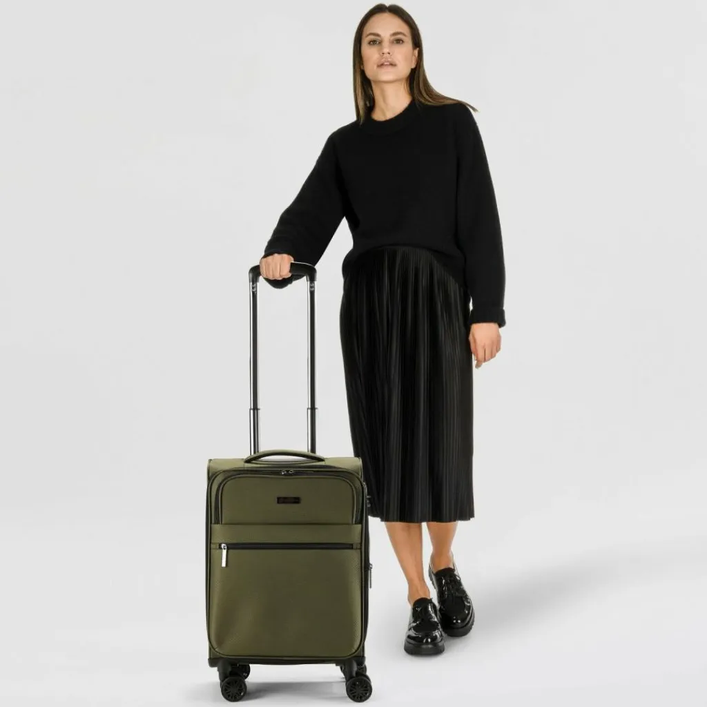 bugatti Valencia Soft 4 Rollen Kabinentrolley S 55 cm mit Dehnfalte