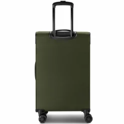 bugatti Weichgepäck|4-Rollen Koffer<Valencia Soft 4 Rollen Trolley M 65 cm mit Dehnfalte olive