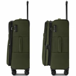 bugatti Weichgepäck|4-Rollen Koffer<Valencia Soft 4 Rollen Trolley M 65 cm mit Dehnfalte olive