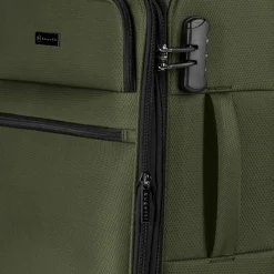 bugatti Weichgepäck|4-Rollen Koffer<Valencia Soft 4 Rollen Trolley M 65 cm mit Dehnfalte olive