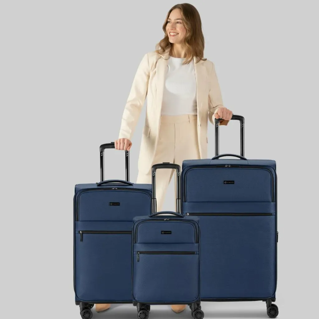 bugatti Valencia Soft 4 Rollen Kofferset 3-teilig mit Dehnfalte