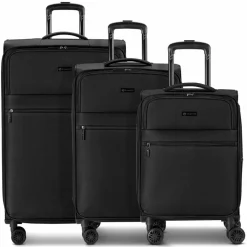 bugatti Koffersets Als Weichgepäck|Koffersets 3-Teilig<Valencia Soft 4 Rollen Kofferset 3-teilig mit Dehnfalte black