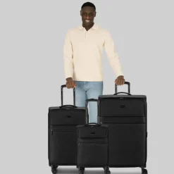 bugatti Koffersets Als Weichgepäck|Koffersets 3-Teilig<Valencia Soft 4 Rollen Kofferset 3-teilig mit Dehnfalte black