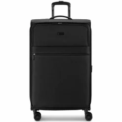 bugatti Weichgepäck|4-Rollen Koffer<Valencia Soft 4 Rollen Trolley L 75 cm mit Dehnfalte black