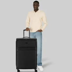 bugatti Weichgepäck|4-Rollen Koffer<Valencia Soft 4 Rollen Trolley L 75 cm mit Dehnfalte black