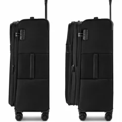 bugatti Weichgepäck|4-Rollen Koffer<Valencia Soft 4 Rollen Trolley L 75 cm mit Dehnfalte black