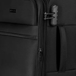 bugatti Weichgepäck|4-Rollen Koffer<Valencia Soft 4 Rollen Trolley L 75 cm mit Dehnfalte black