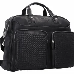 New bugatti Woven Aktentasche Leder 48 cm schwarz