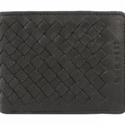 bugatti Herrengeldbörsen Querformat<Woven Geldbörse Leder 11 cm schwarz
