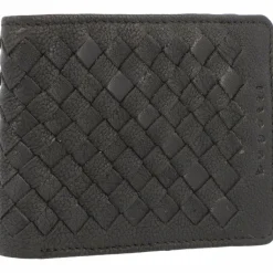 bugatti Herrengeldbörsen Querformat<Woven Geldbörse Leder 11 cm schwarz