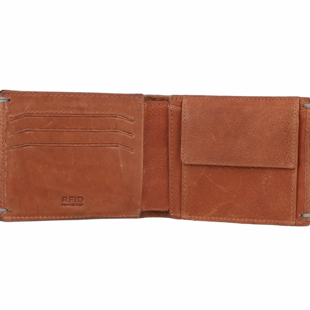 Burkely Herrengeldbörsen Querformat<Antique Avery Geldbörse RFID Leder 12 cm cognac