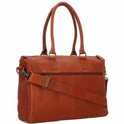 Outlet Burkely Antique Avery Schultertasche Leder 37 cm Laptopfach cognac