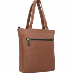 Burkely Shopper|Schultertaschen<Bold Bobby Shopper Tasche Leder 32cm Laptopfach cognac