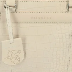 Burkely Casual Cayla Schultertasche Leder 33 cm Laptopfach oyster white