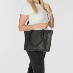 Outlet Burkely Cool Colbie Shopper Tasche Leder 37 cm black