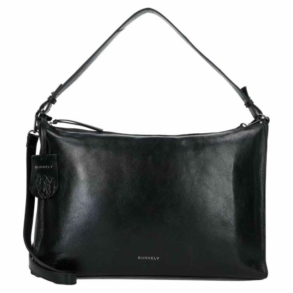 Best Burkely Creased Crystal Schultertasche Leder 40 cm black