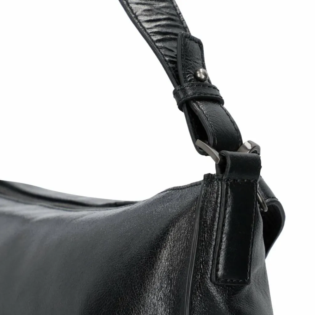 Best Burkely Creased Crystal Schultertasche Leder 40 cm black