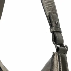 Clearance Burkely Creased Crystal Schultertasche Leder 31 cm gun metal