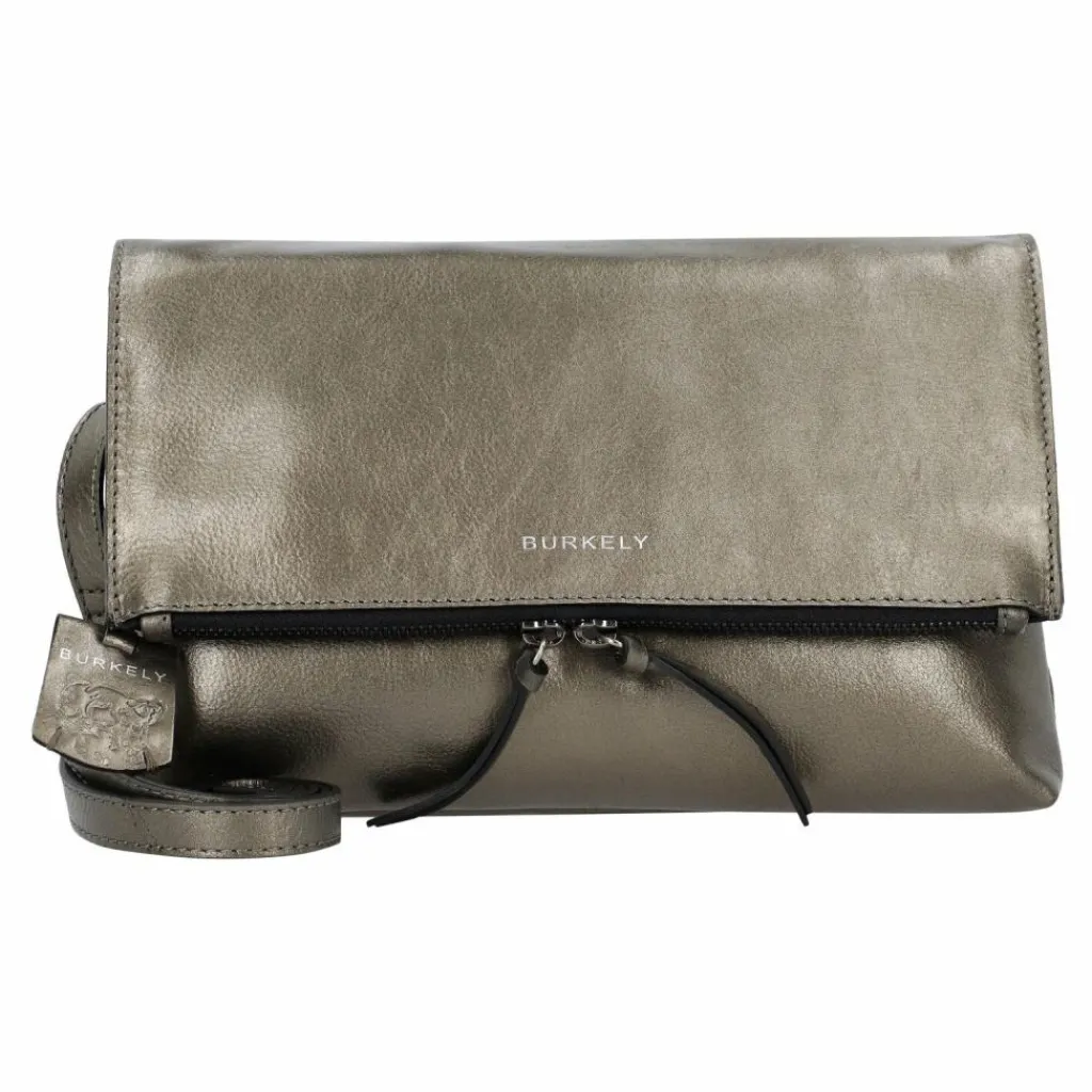 Discount Burkely Creased Crystal Umhängetasche Leder 27 cm gun metal