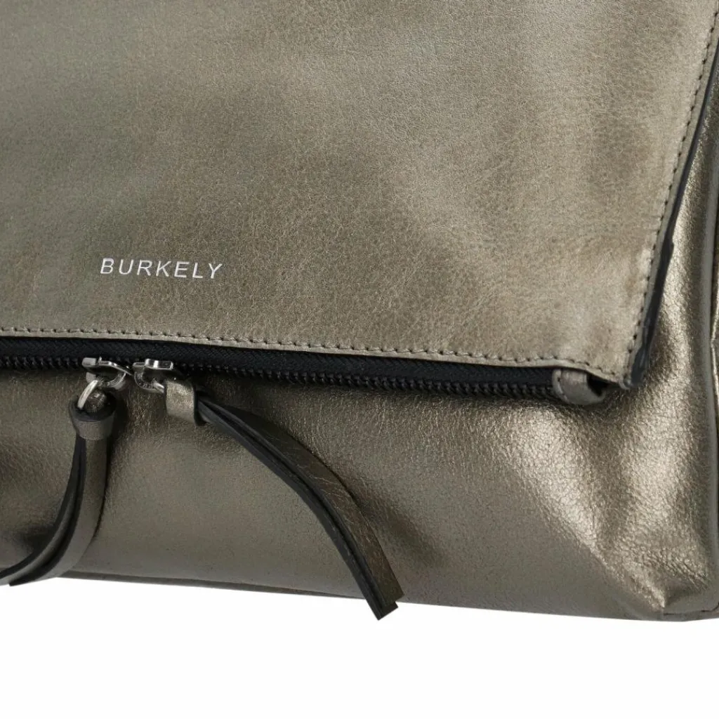 Discount Burkely Creased Crystal Umhängetasche Leder 27 cm gun metal
