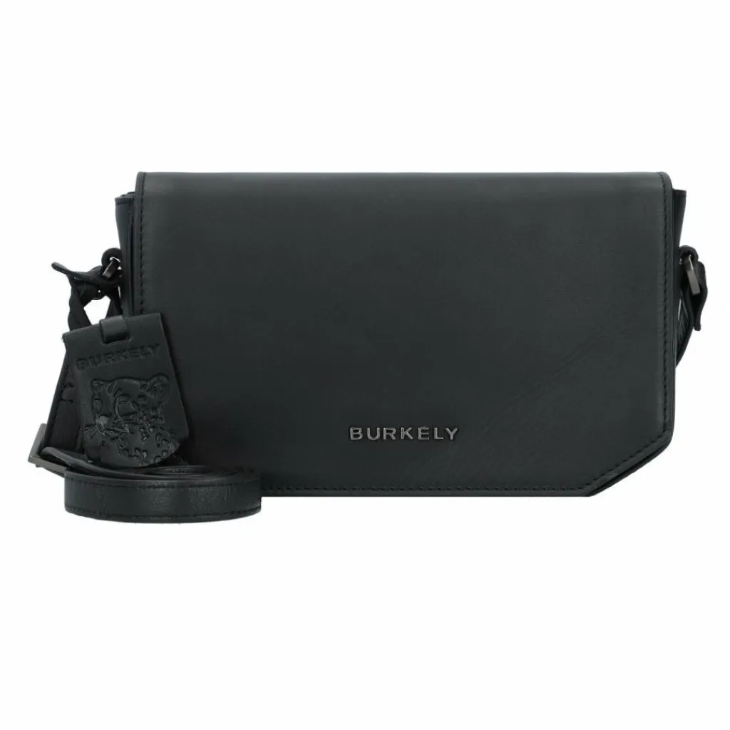 Burkely Nocturnal Nova Umhängetasche Leder 20 cm basalt black