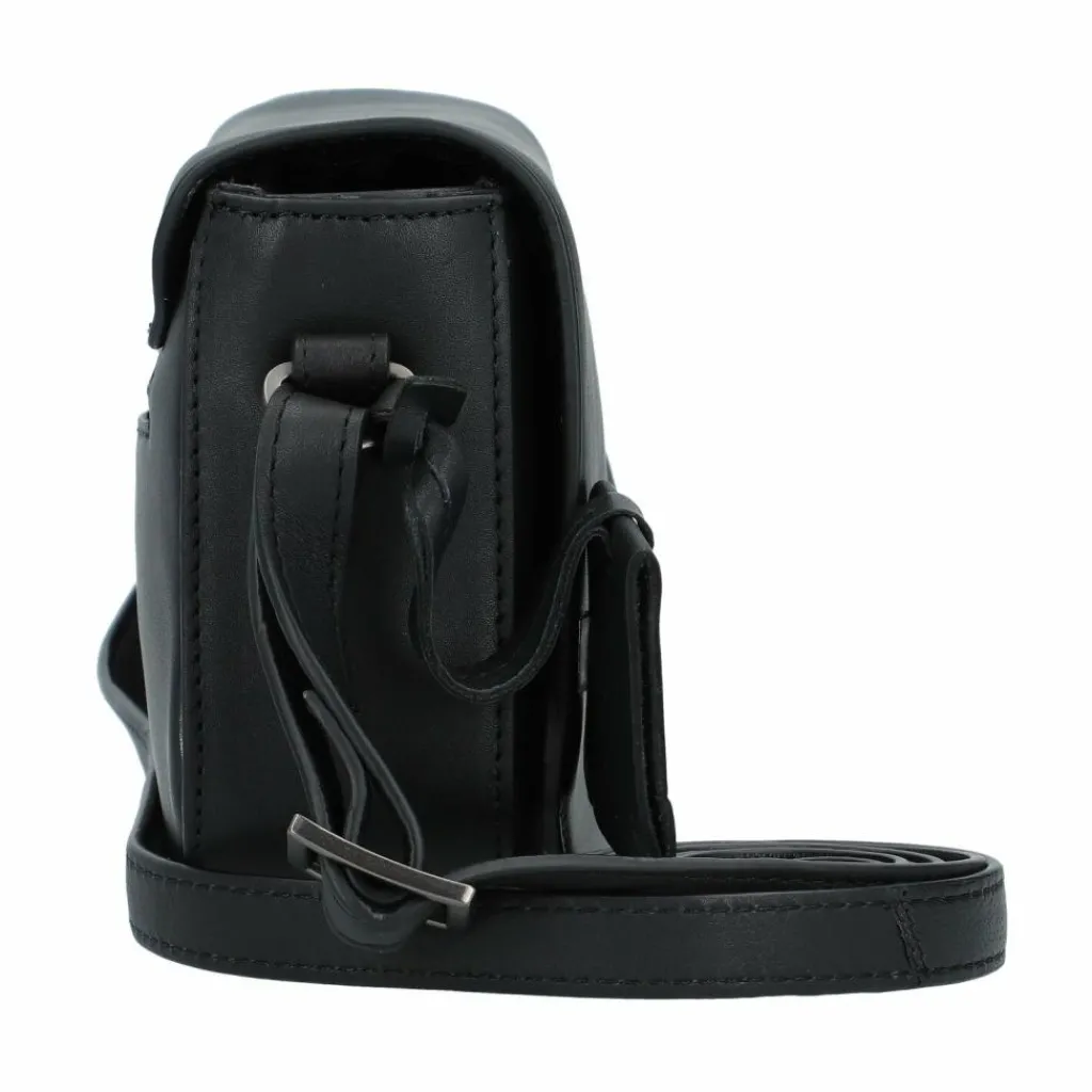 Burkely Nocturnal Nova Umhängetasche Leder 20 cm basalt black