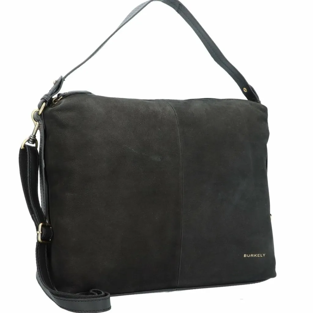 Burkely Schultertaschen<Schultertasche Leder 38 cm black
