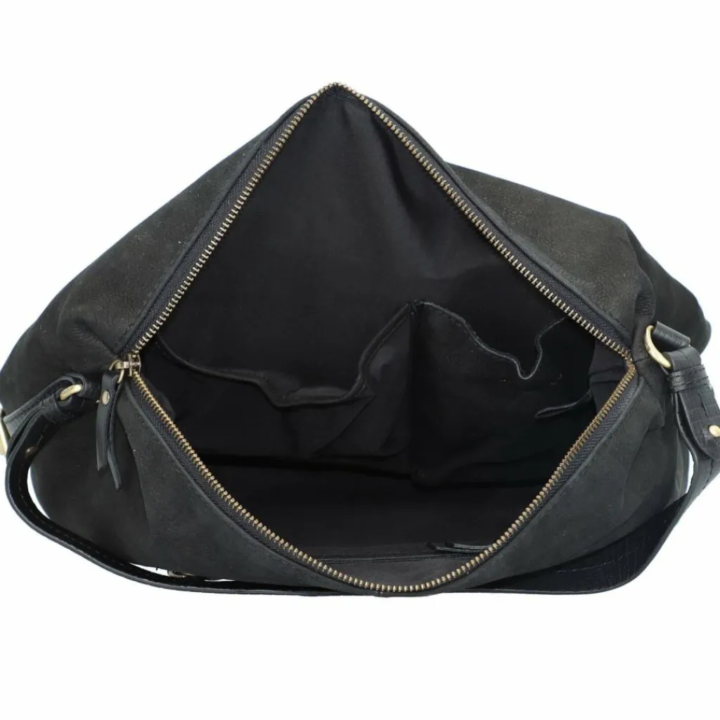 Burkely Schultertaschen<Schultertasche Leder 38 cm black