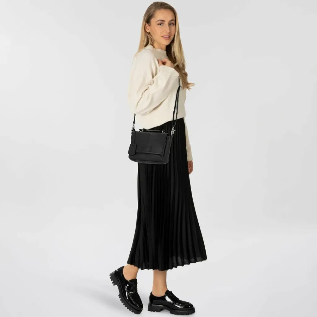 Burkely Mini Bags|Henkeltaschen<Soft Skylar Mini Bag Handtasche Leder 18 cm black