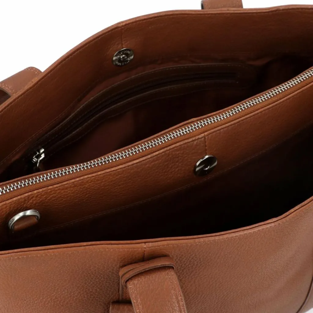 Burkely Schultertaschen<Soft Skylar Schultertasche Leder 36 cm Laptopfach chestnut