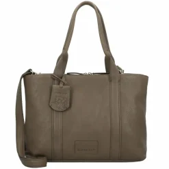 Burkely Schultertaschen<Soft Skylar Schultertasche Leder 36 cm Laptopfach tender taupe