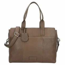 New Burkely Soft Skylar Shopper Tasche Leder 40 cm Laptopfach taupe