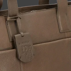New Burkely Soft Skylar Shopper Tasche Leder 40 cm Laptopfach taupe