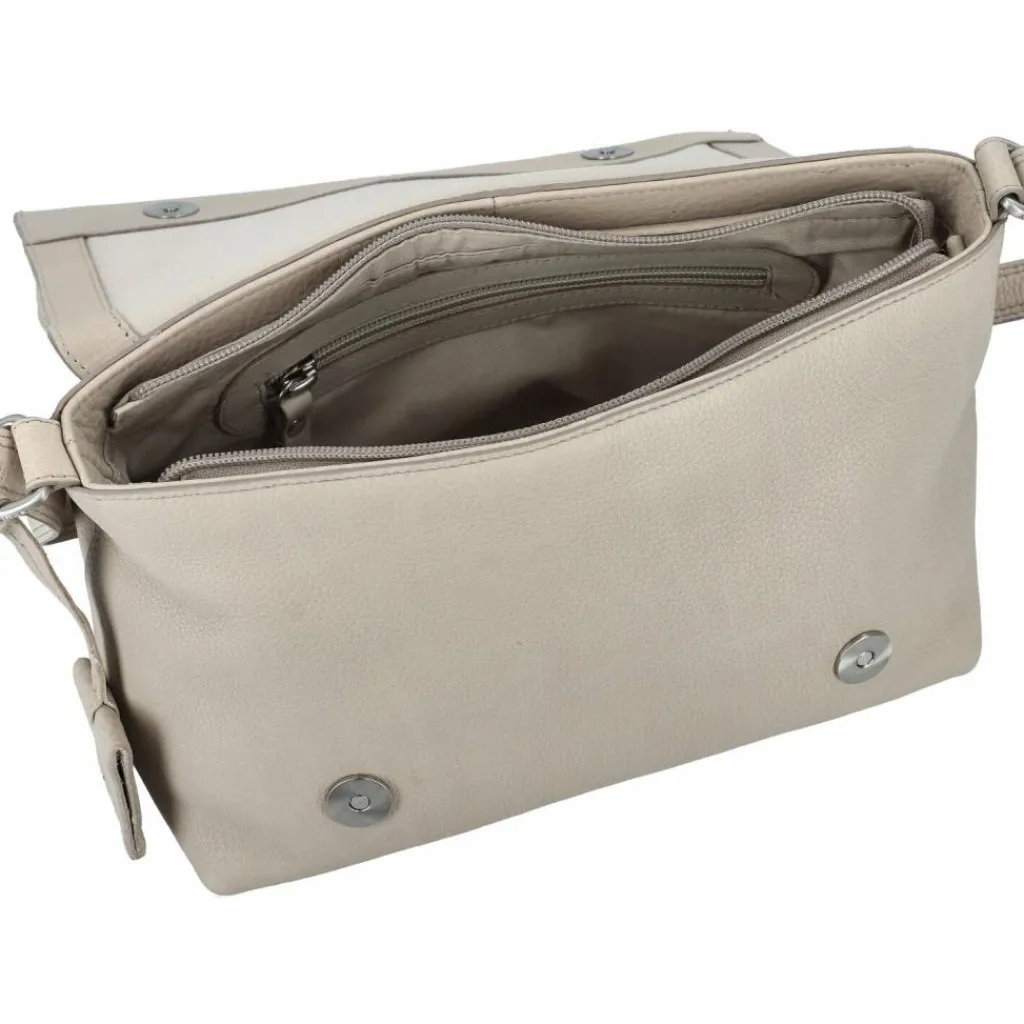 Burkely Soft Skylar Umhängetasche Leder 24 cm generous grey