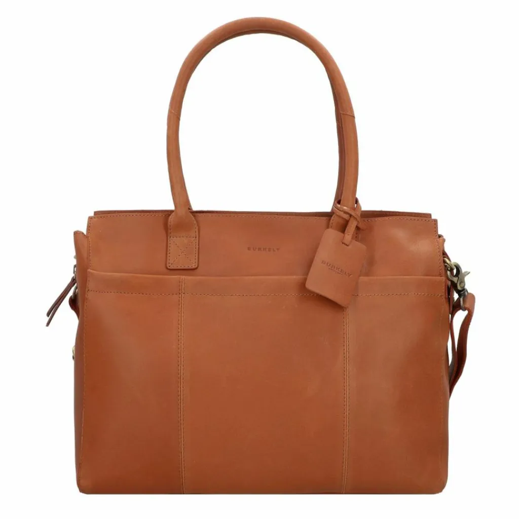 Outlet Burkely Vintage Doris Schultertasche Leder 39 cm Laptopfach cognac
