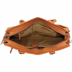 Outlet Burkely Vintage Doris Schultertasche Leder 39 cm Laptopfach cognac