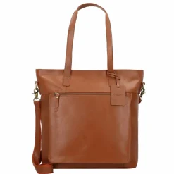 Burkely Schultertaschen<Vintage Jade Schultertasche Leder 36 cm Laptopfach cognac