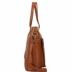 Burkely Schultertaschen<Vintage Jade Schultertasche Leder 36 cm Laptopfach cognac